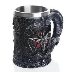 Baphomet Bierkrug aus Edelstahl – Einzigartiges Bardekor