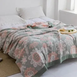 Baumwollgaze-Decke – weicher, gemütlicher Überwurf für alle Jahreszeiten