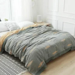 Baumwollgaze-Decke – weicher, gemütlicher Überwurf für alle Jahreszeiten