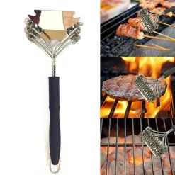 BBQ-Grillbürste – Dreifachkopf-Reinigungswerkzeug für den Grill