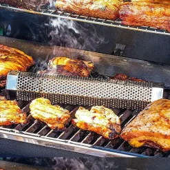 BBQ-Räucherrohr aus Edelstahl – Sechseckiges Design für verbesserten Geschmack