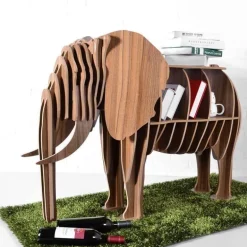 Bücherregal aus Holz im Elefantenstil – Hochwertige Möbel im europäischen Stil