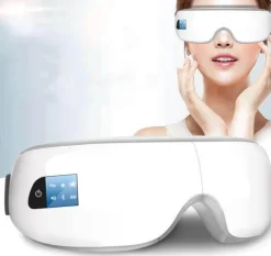 Beheiztes kabelloses Augenmassagegerät – wiederaufladbares Gerät zur Druckentlastung durch Luft