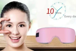 Beheiztes kabelloses Augenmassagegerät – wiederaufladbares Gerät zur Druckentlastung durch Luft