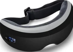 Beheiztes kabelloses Augenmassagegerät – wiederaufladbares Gerät zur Druckentlastung durch Luft