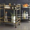 Beistelltisch-Organizer aus Edelstahl in Gold und Silber – Designer-Esstisch-Accessoire