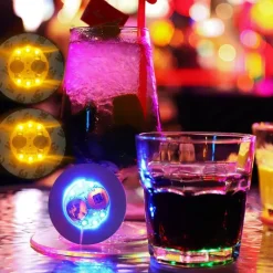 Beleuchtete Getränkeuntersetzer – Leuchtende Partymatten