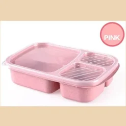 Bento-Box-Set für Kinder aus Weizenstroh mit Lunchtasche