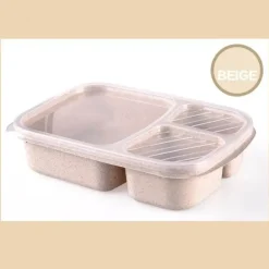 Bento-Box-Set für Kinder aus Weizenstroh mit Lunchtasche