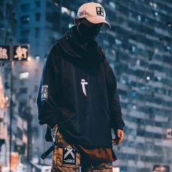 Übergroßer Hip-Hop-Hoodie – Japanischer Streetwear-Pullover