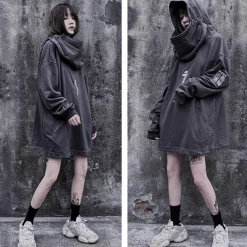 Übergroßer Hip-Hop-Hoodie – Japanischer Streetwear-Pullover