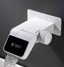 Berührungsloser LED-Wasserhahn – Einstellbarer Durchfluss, moderner Wasserhahn für das Badezimmer