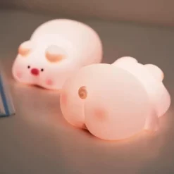 Berührungssensor Silikon LED Lampe Süßes kleines Schweinchen