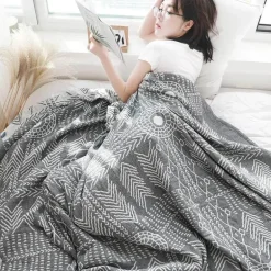 Überwurfdecke aus Baumwollgaze – weiche Sommertagesdecke für Schlafsäle und Sofas