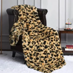 Überwurfdecke mit Leopardenmuster – Weiche Laura-Decke