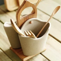 Besteckhalter-Set aus Keramik – 2-teilig, japanischer Stil