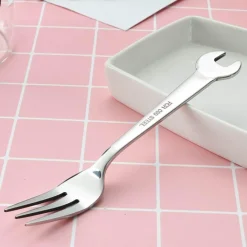 Besteckset in Schraubenschlüsselform mit Gabel und Löffel – einzigartiges, kreatives Besteck