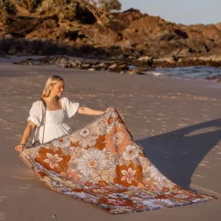Böhmische Blumendecke - Gemütlicher Freizeitüberwurf