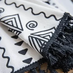 Böhmischer Vorhang - Baumwollleinen Ethno Geometrischer Druck