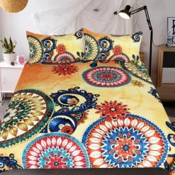 Böhmisches indisches Bettbezug-Set – ethnische, bequeme Bettwäsche