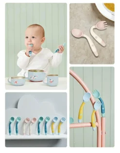 Biegbares Löffel-Gabel-Set für Babys – weiches, flexibles Besteck für Kleinkinder