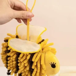 Bienen-Chenille-Handtuch – weiches Plüsch-Kinderhandtuch mit Flügeln