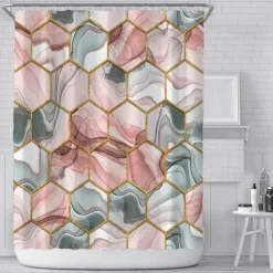 Bienen-Duschvorhang – Lebendiges Badezimmerdekor