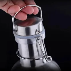 Bierkrug mit Bügelverschluss aus Edelstahl – langlebiger Behälter für selbstgebrautes Bier