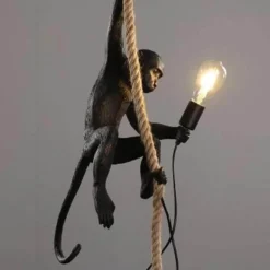 Black Monkey Pendant Lamp - Modern Ceiling Light Fixture