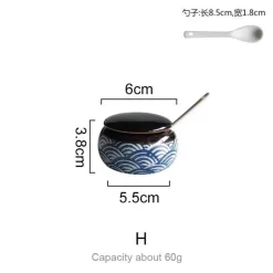 Blaues Gewürzdosen-Set aus Keramik – Elegante Gewürzbehälter für die Küche zum organisierten Kochen