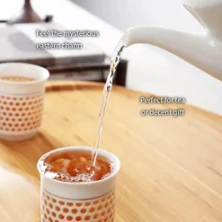 Blau-weißes Kungfu-Teeservice aus Porzellan – Puer-Teetasse und Kanne, Teegeschirr für die Teezeit