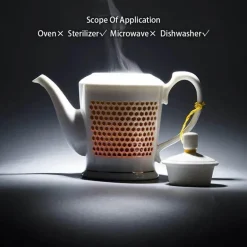 Blau-weißes Kungfu-Teeservice aus Porzellan – Puer-Teetasse und Kanne, Teegeschirr für die Teezeit