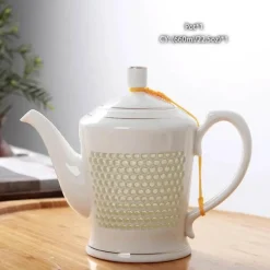 Blau-weißes Kungfu-Teeservice aus Porzellan – Puer-Teetasse und Kanne, Teegeschirr für die Teezeit