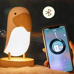 Bluetooth-Specht-Nachtlicht – Stilvolle Einschlafhilfe und Stimmungsaufheller