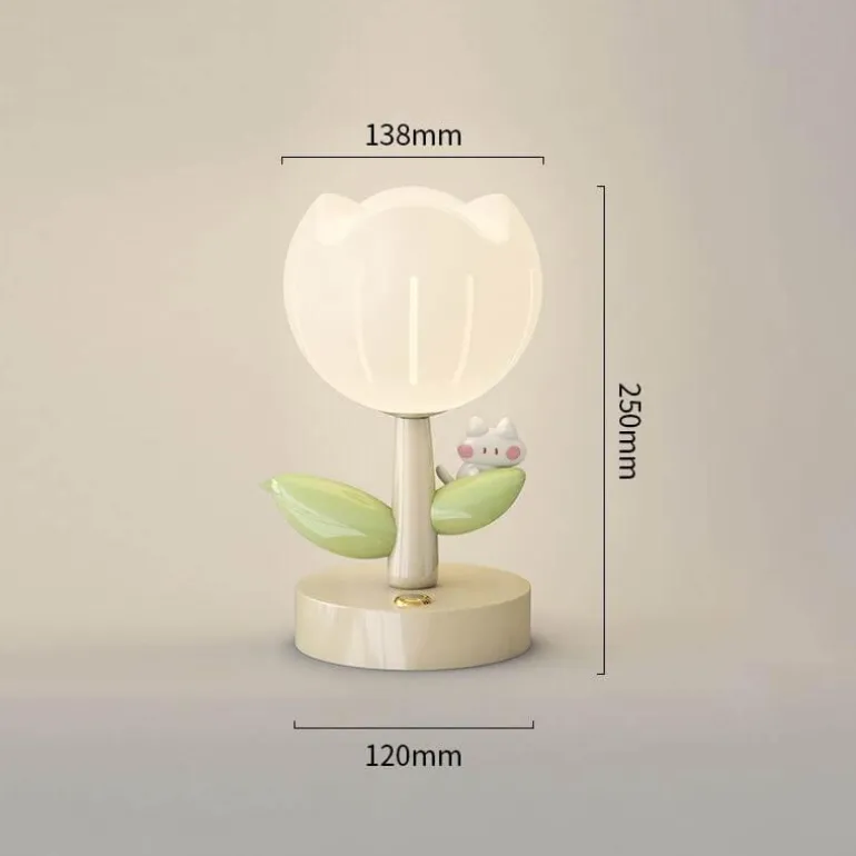 Blumen-Tischlampe – Niedliche dekorative Leuchte