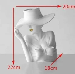 Blumentopf - Hübsche Frau Pflanzgefäß Statue