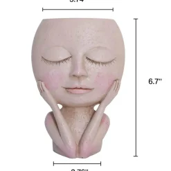 Blumentopf mit nordischem Peace-Design für Damen