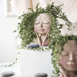 Blumentopf mit nordischem Peace-Design für Damen