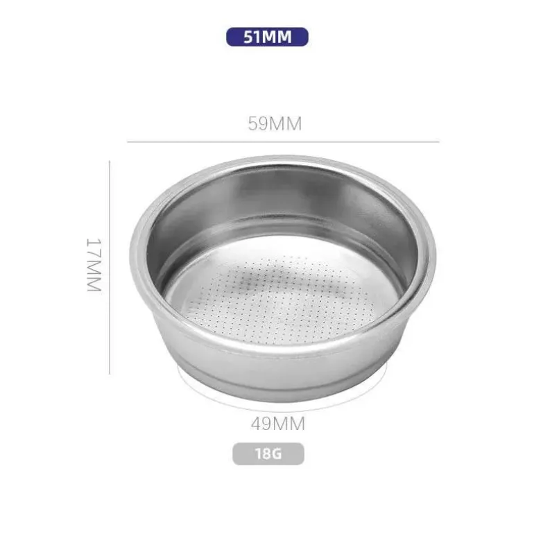 Bodenloser Espressofilter aus Edelstahl – Siebträger-Ersatz 515 x 458 mm