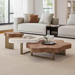 Bohemian Coffee Table - Nature-Inspired Wooden Design