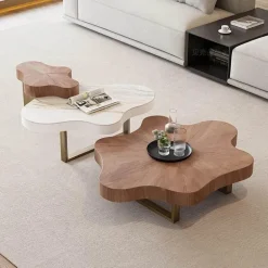 Bohemian Coffee Table - Nature-Inspired Wooden Design