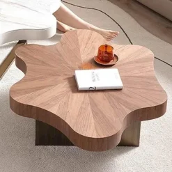 Bohemian Coffee Table - Nature-Inspired Wooden Design
