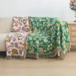 Bohemian-Überwurfdecke aus Baumwolle – Leichter Sommer-Sofa-Bettbezug