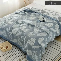 Boho Baumwoll-Überwurfdecke - Leichte dekorative Gazedecke