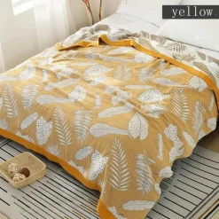 Boho Baumwoll-Überwurfdecke - Leichte dekorative Gazedecke