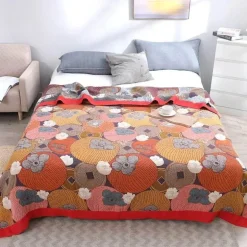 Boho Baumwoll-Überwurfdecke - Leichte dekorative Gazedecke