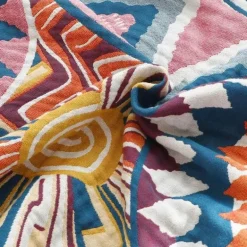 Boho Baumwoll-Überwurfdecke - Leichte dekorative Gazedecke