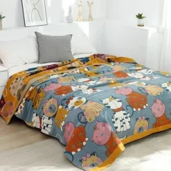 Boho Baumwollgaze Überwurfdecke - Sofabettbezug