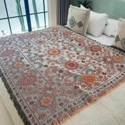 Boho Blumendecke - Gemütliches Sofadekor