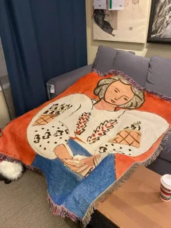 Boho Chic Überwurfdecke - Gemütliche Picknick- und Wohnzimmerdecke